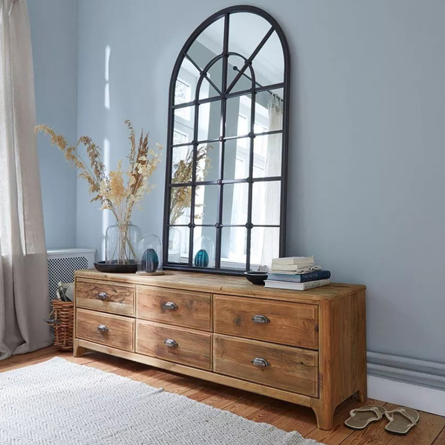 Modern Mid Century Luxury Solid Wood TV Stand with Drawers Floor Mounted Cabinet for Living Room Bedroom & Hospital Use