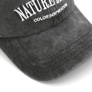 Chất lượng cao đau khổ thêu rửa bông denim <span class=keywords><strong>6</strong></span> Bảng điều chỉnh không có cấu trúc cong vành thể thao bóng chày mũ cổ điển CHA mũ - Product Image 6