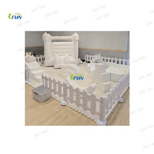Piscina de Bolas Blanca Resistente de 8~10 pies, Área de Juegos Individual para Interiores, Material PU, Tobogán, para Niños de <span class=keywords><strong>3</strong></span>~10 Años, Ideal para Parques Temáticos y Eventos - Product Image 5