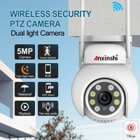 Caméra de sécurité PTZ sans fil 5MP HD TSEye APP, caméra à double éclairage, détection humaine intelligente et alarme