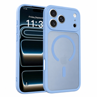 Étui de téléphone portable magnétique fin translucide givré résistant aux chutes anti-empreintes digitales avec protection complète de l'appareil photo pour iPhone 18 Pro Max
