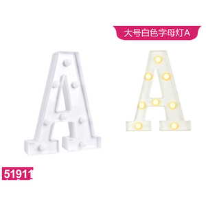 Luce LED a Forma di Lettera 'a' Bianca Peiyong per Decorazione Casa ed Eventi, Illuminazione per Feste Prodotta in Cina - Product Image 1