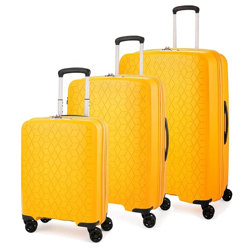VERAGE New Arrival Large Capacity durable PP hard spinner Wheels Trolley Luggage Suitcase travel carry on 3 pcs set