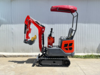 Mini-excavatrice sur chenilles hydraulique LOONG SHEEN avec cabine, micro-pelle multi-attaches pour accès restreint
