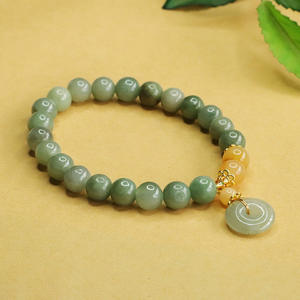 Bracciale in Giada Verde Naturale all'Ingrosso, Gioielli alla Moda, Bracciale in Giadeite Birmana, Bracciale e Braccialetti in Giada del Myanmar - Product Image 3