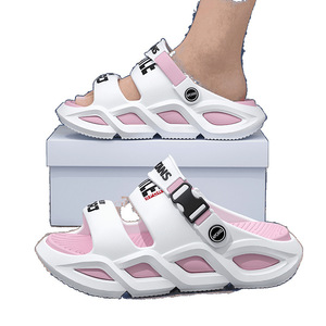 Sandales d'été pour enfants, filles et garçons, à semelle souple, bout ouvert, couleur unie, pour loisirs, double usage, pantoufles d'extérieur - Product Image 5