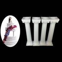 4 Pcs/Set White Grecian Pillars Holiday Wedding Cake Stand Fondant Support Mold Cake Decoration Tools for Valentine's Day Wedding
