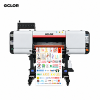 Imprimante UV DTF GCLOR GC-70AB, machine d'impression d'autocollants en film cristal AB, imprimante d'étiquettes en cristal UV 650 mm avec laminateur