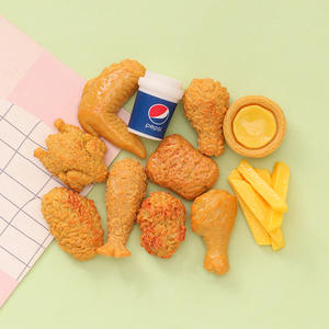 Simulation miniature cuisses et ailes de poulet frit bricolage en plastique Playhouse scène ornements pour bijoux maison de poupée jouets en résine - Product Image 1