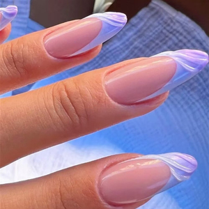 Appuyez sur les ongles <span class=keywords><strong>manucure</strong></span> à la main moyen français amande été nouvelles femmes mignon limité 3D coquille ongles en gros avec ensemble personnalisé - Product Image 5