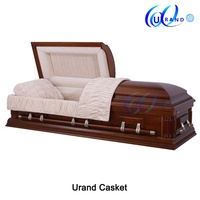 URD-A268B Ataúdes de Madera Estilo Americano para Funerales, Suministros Funerarios de Fabricante Chino
