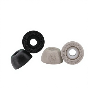 Almohadillas de espuma viscoelástica de repuesto para B&O Beoplay EX, con aislamiento de ruido y rebote lento, cubiertas para auriculares Bluetooth, color negro y gris - Product Image 3