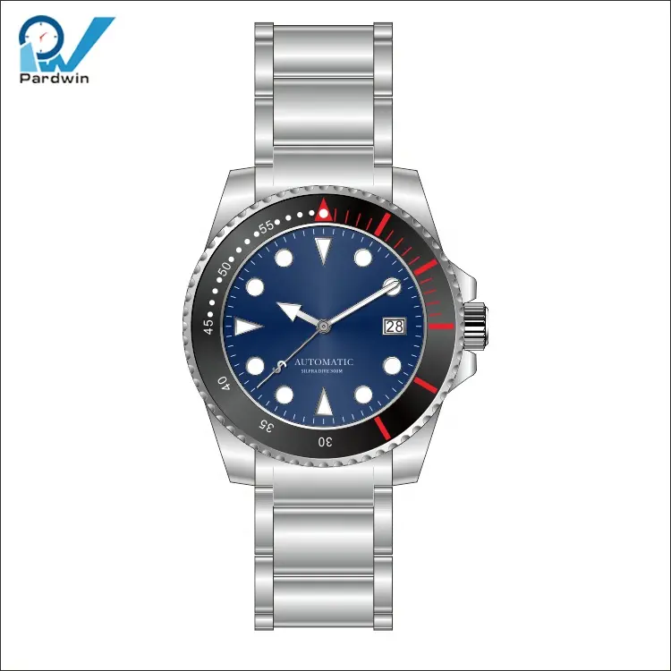 316L en acier inoxydable hommes montre-bracelet fabriqué par la fabrication Chinoise montres de plongée avec super Lumineux