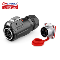 Cnlinko LP24 Cables y Conectores de Aviación de 2, 3, 4, 10, 12, 19 y 24 Pines, Enchufe y Conector de Instalación Inversa