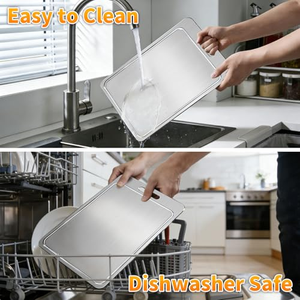 Planche à découper double face en acier inoxydable 316/304 anti-moisissure avec rainures pour jus, idéale pour la cuisine – Blocs de découpe de qualité supérieure, vente chaude - Product Image 4