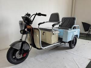 Tricycle électrique pour adultes à 3 roues, double usage, robuste, transport de passagers <span class=keywords><strong>et</strong></span> de marchandises, scooter électrique avec siège pliable - Product Image 2