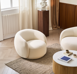 ATUNUS Poltrona Relax Piccola in Tessuto Bouclé Teddy, Poltroncina da Salotto Accent Imbottita, Moderna di Lusso, Divano Singolo per Soggiorno - Product Image 6