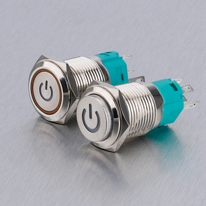 16 Mét push button cao vòng momentary 1NO + 1NC Ring và Power LED Nickel plated Brass 5pin thiết bị đầu cuối 3A IP65 kim loại Push Buttons - Product Image 6
