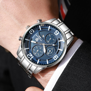 Montre de style professionnel transfrontalier pour hommes, cadran rond, calendrier, multifonctionnelle, montre à quartz de luxe pour hommes - Product Image 3