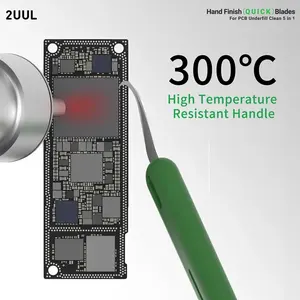 2UUL DA22 5 PC/Set Outil à main Lame de finition pour carte mère de téléphone portable Puce IC Disque dur Enlèvement de colle Coupe Grattage Couteau Ensembles - Product Image 4