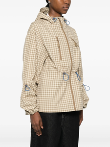 Manteau coupe-vent LEDUO 2026 Automne personnalisé pour femme, style vintage, à carreaux, avec plusieurs poches zippées et cordon de serrage ajustable - Product Image 2