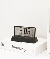 Nouvelle petite horloge numérique et analogique multifonction créative Réveil électronique transparent simple