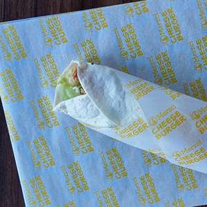 Custom Logo Printed PE Coated Waterproof Recyclable Greaseproof Deli Meat Hamburger Frie Burger Sandwich Wrap <b>Wax</b> <b>Sheets</b> Food - Product Image 6