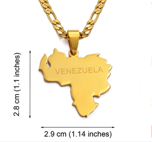 <span class=keywords><strong>Collier</strong></span> pendentif carte du Venezuela en <span class=keywords><strong>or</strong></span>, <span class=keywords><strong>collier</strong></span> en acier inoxydable avec breloque vénézuélienne, ensembles de bijoux, tendances, joyas, <span class=keywords><strong>collier</strong></span> - Product Image 3
