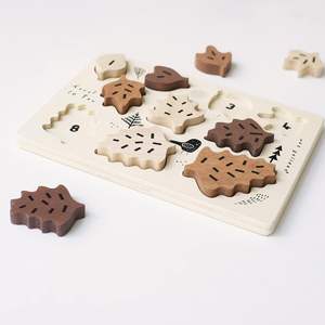 Galerie Plateau en bois Puzzle Count to Leaves, jouet Montessori pour les tout-petits pour le développement, puzzle éducatif durable pour les enfants - Product Image 5