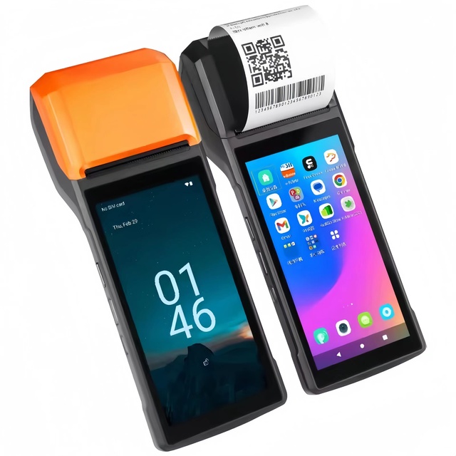 Prepaid POS Terminal with SIM Slot Wireless Handheld Android 13 POS Printer NFC Wi-Fi USB Connectivity Ticket Printing