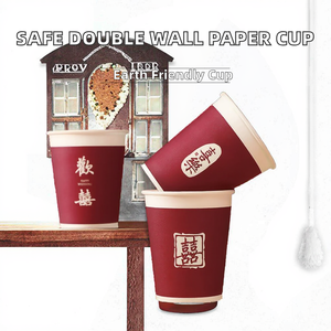 Vasos de Papel Desechables Rojos Festivos para Bodas al por Mayor, Suministro Directo de Fábrica - Product Image 3