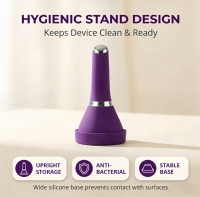 Appareil de beauté facial domestique personnalisé, mini portable en métal 2-en-1, avec micro-vibration tactile et gyroscope magnétique importé