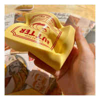 Kit de jouets sensoriels mignons en forme de produits de boulangerie (beurre, chocolat, pain, boulette) – Jouet anti-stress à rebond lent pour soulager l'anxiété – Cadeau