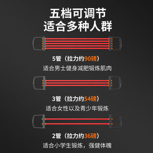 อุปกรณ์ยืดหน้าอกแบบยางยืดห้าท่อ Gu Jian สำหรับออกกำลังกายและกระชับสัดส่วน - Product Image 3
