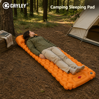 Matelas de couchage gonflable portable pour camping en plein air, avec pompe à pied, imperméable, pour la randonnée, le trekking et les voyages