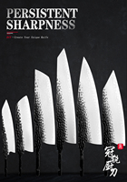 Grandsharp DIY AUS10 3 couches en acier lame vierge couteaux de cuisine outils tranchants Chef Santoku utilitaire Nakiri Kiritsuke sans poignée