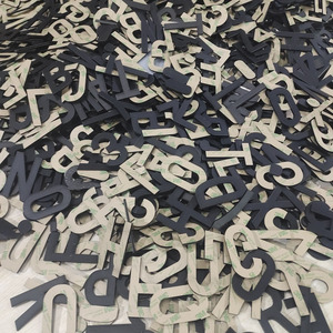 Anh Tự Dính Màu Đen Acrylic Nhựa Chữ Giấy Phép Số Tấm Trong Phong Cách Âm Nhạc Màu Đen Acrylic Số Giấy Phép Tấm - Product Image 2