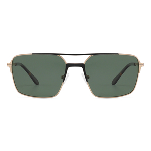 Gafas de Sol de Piloto Unisex, Montura Metálica Rectangular, Lentes Polarizadas Marrones, 100% Protección UV, Uso en Exteriores, Adultos - Product Image 6