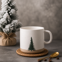 Nouvelle tasse en céramique sur le thème de Noël 2026, tasse à café/lait/eau populaire pour Noël, vaisselle en grès, passe au lave-vaisselle et au micro-ondes, personnalisable