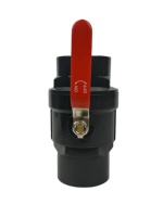[SWD007] Robinet à bille en PVC de haute qualité 3/4'' - Poignée rouge et corps noir
