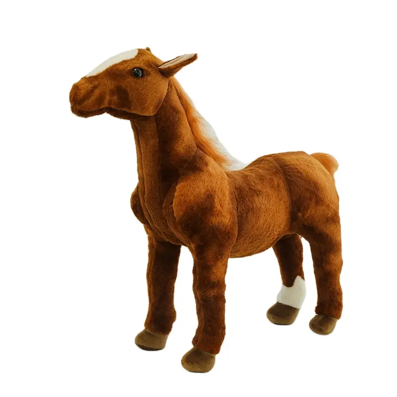 Boneka pertanian hewan Plushie hadiah untuk anak-anak 12 inci kuda mainan mewah