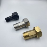 ISO9001 Water Meter Coupling Fittings Thread Copper Union Connector with Brass Material