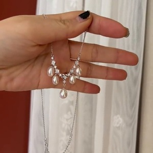 Collar de Plata de Ley S925 de Diseño Exclusivo para Mujer, Cadena de Clavícula de Lujo Ligero, Colgante de Calabaza de Jade Azul Natural, Nueva Llegada - Product Image 4