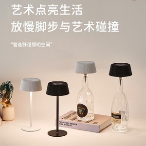 Table Lamp <b>LED</b> <b>Touch</b> Control Rechargeable Cordless E27 Base For Bedroom Home Decoration Ambient <b>Light</b> - Product Image 5