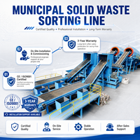Table de tri pour l'utilisation des ressources en déchets recyclables Machines de tri manuelles pour déchets solides municipaux Plate-forme de tri des déchets