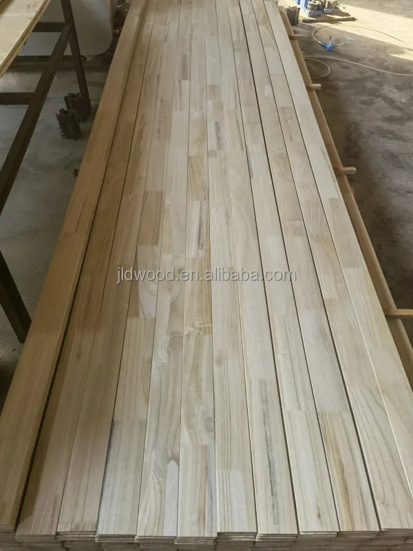 Komponen Rana Perkebunan Putih Kualitas Terbaik Bilah Louver Kayu Paulownia Louvers