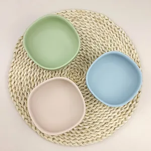 Cuenco de succión de silicona para bebés, plato infantil de grado alimenticio, cuencos para niños sin BPA, novedad - Product Image 1