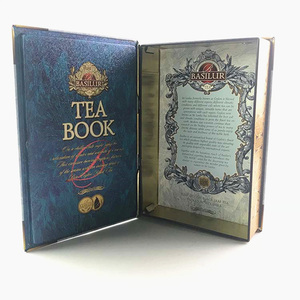 Özelleştirmek kitap şekilli teneke kutu çay için çikolata ve şeker kitap <span class=keywords><strong>Metal</strong></span> teneke kutu ambalaj - Product Image 2