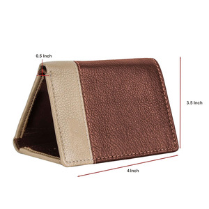Cartera de Cuero Genuino para Hombre, Diseño Delgado, Ecológica, de Alta Calidad, Cierre Abierto, Color Sólido, Corta, de Poliéster - Product Image 4