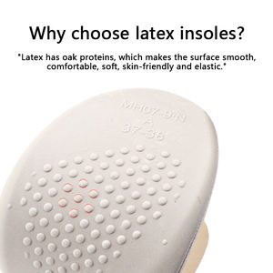 Plantilla de Látex Suave para Zapatillas de Deporte, Plantilla de Piel de Vaca, Insertos de Suela de Zapatos Deportivos, Absorbentes de Impacto, Fascitis Plantar, Plantillas para Pies - Product Image 3